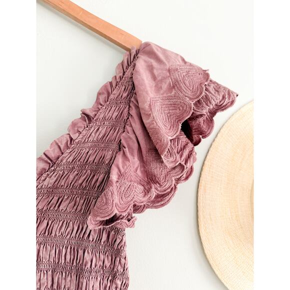 Sea New York | Heidi Heart Quilt Flutter Midi Dress | Sz S - Picture 3 of 13